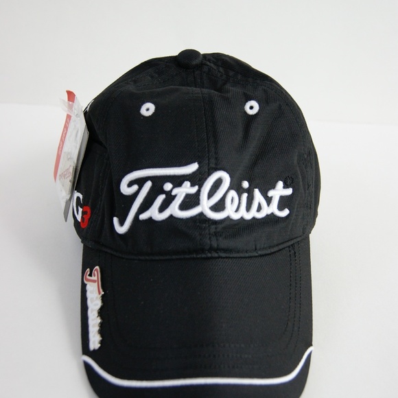 Titleist MEN'S GOLF BLACK HAT CAP Ball Marker - Picture 1 of 4